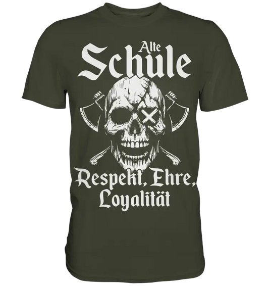 Wikinger T-Shirt Herren – Alte Schule Totenkopf Norse Design