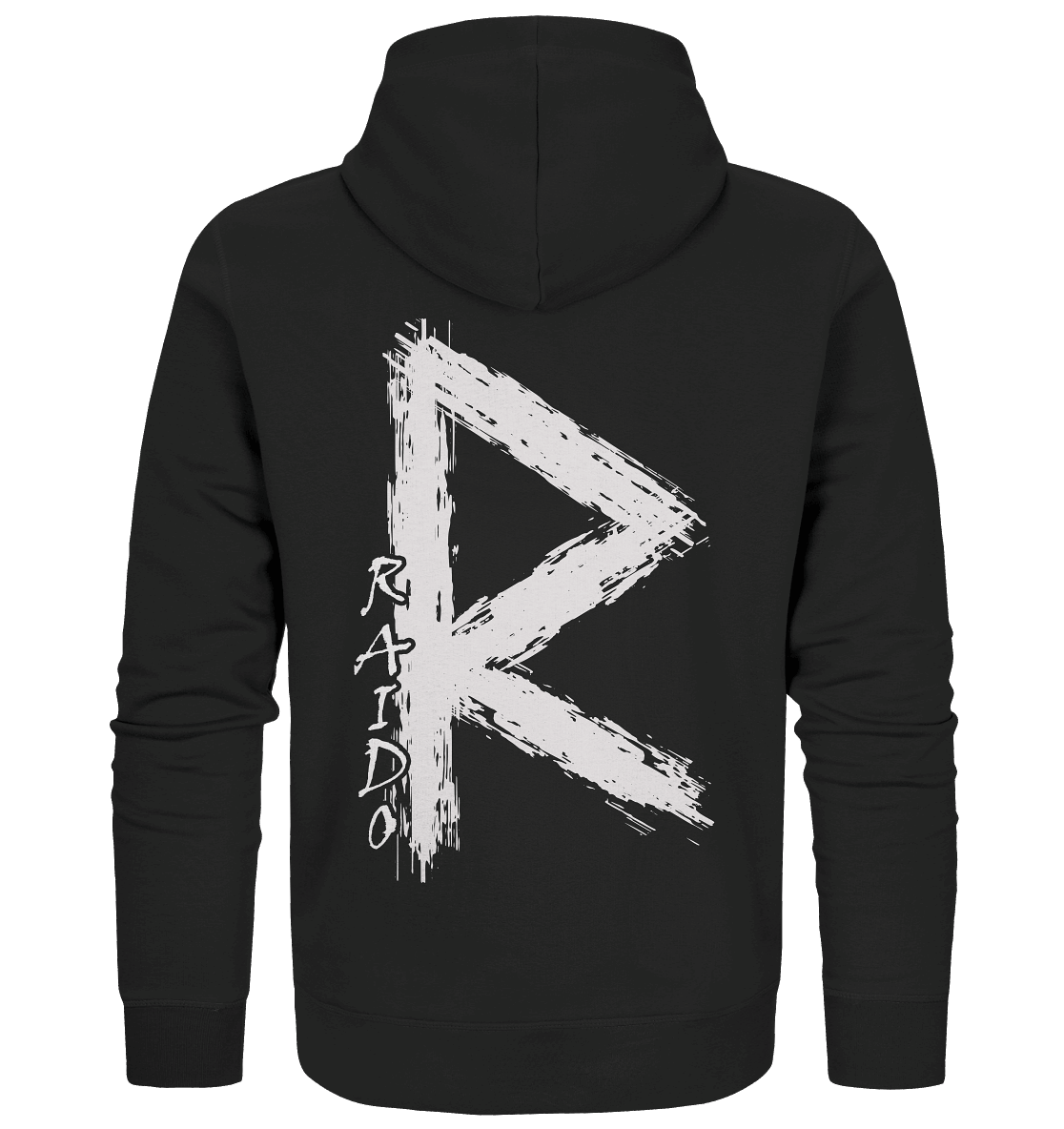 "Raido Rune" Wikinger-Premiumshirt – Der Weg des Reisenden - Zipper