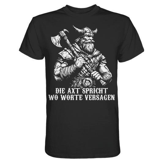 Die Axt spricht - Wikinger T-Shirt Männer Premium