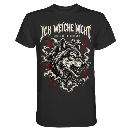 Midgard Wolf T-Shirt Herren Schwarz