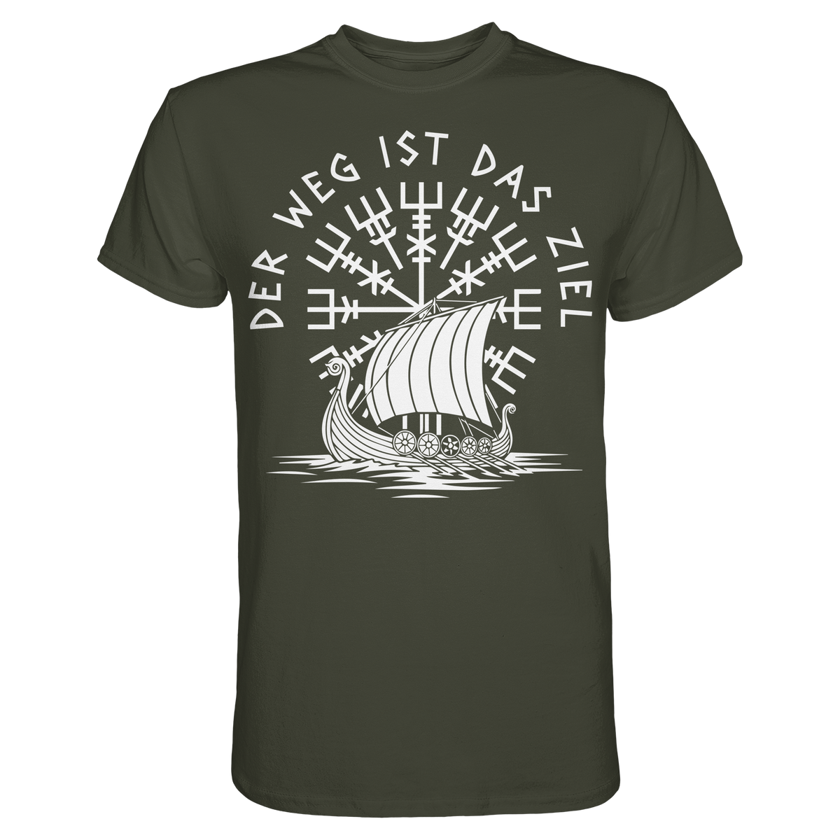 Der Weg ist das Ziel – Wikinger T-Shirt Männer Premium Reise