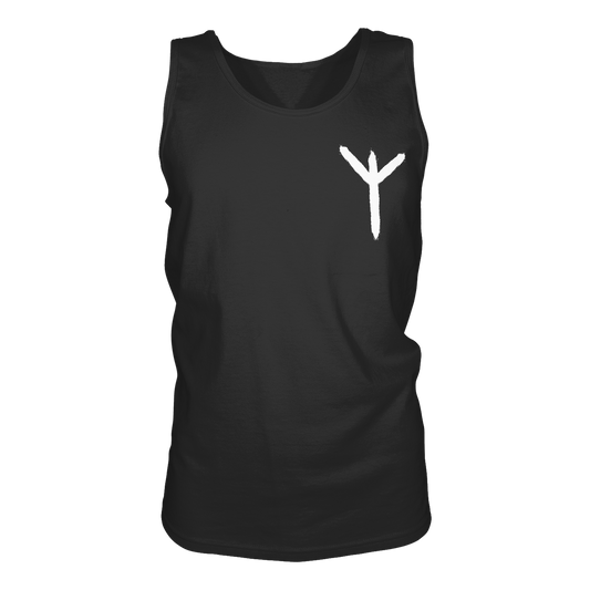 Algiz Rune Tanktop Herren schwarz – Wikinger-Schutzsymbol Norse Mythologie Design