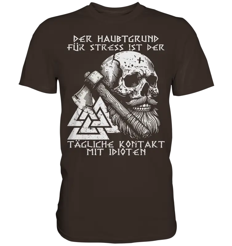 Täglicher kontakt mit Idioten - Herren Premium Shirt - Donnerwolf