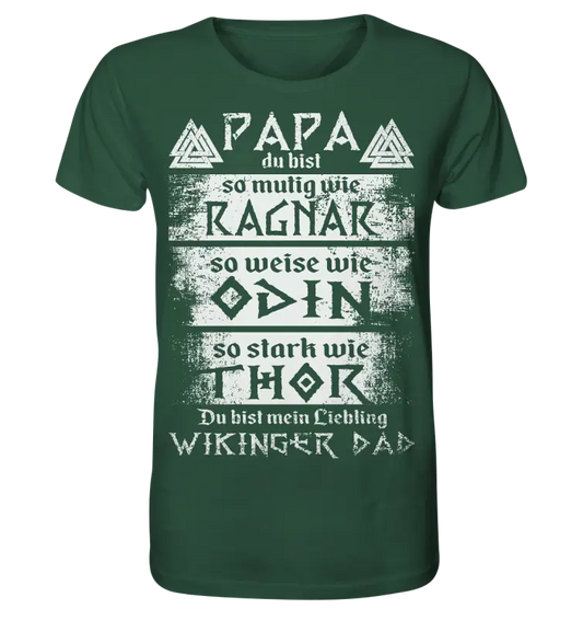 Wikinger Papa - Herren Organic Shirt - Donnerwolf