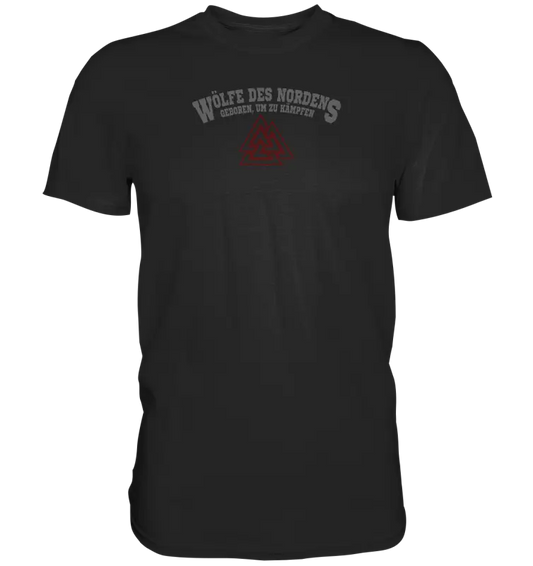 Wölfe des Nordens - Männer Shirt Premium Qualität & Beidseitiger Druck - Black / XS - Unisex-Shirts