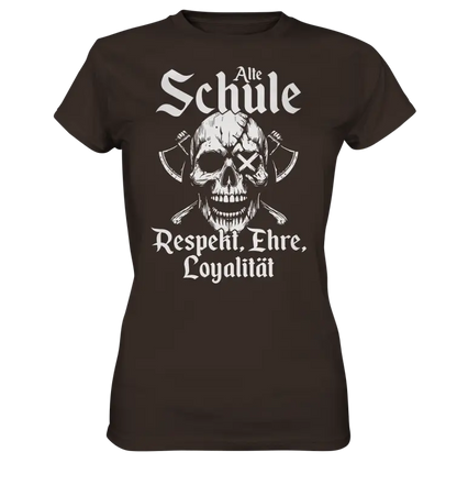 Wikinger T-Shirt Damen – Alte Schule Totenkopf Viking Skull Design