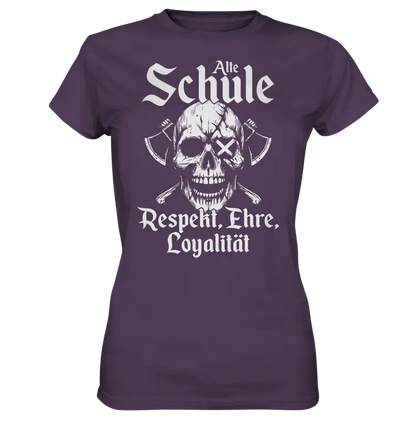Wikinger T-Shirt Damen – Alte Schule Totenkopf mit Viking Skull Design
