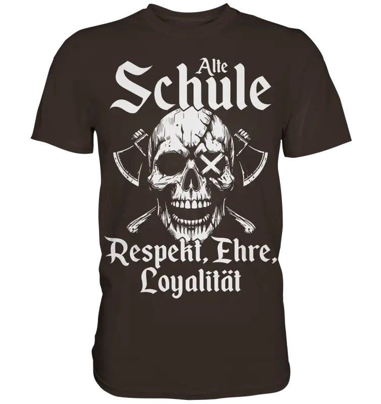 Wikinger T-Shirt Herren – Alte Schule Totenkopf Design