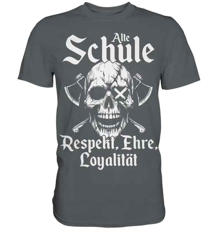 Wikinger T-Shirt Herren – Alte Schule Totenkopf Norse Design