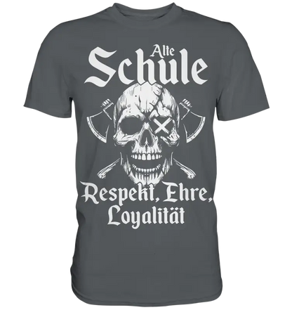 Wikinger T-Shirt Herren – Alte Schule Totenkopf Norse Design