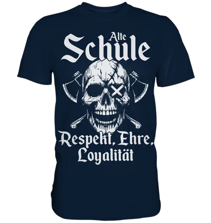 Wikinger T-Shirt Herren – Alte Schule Totenkopf Design