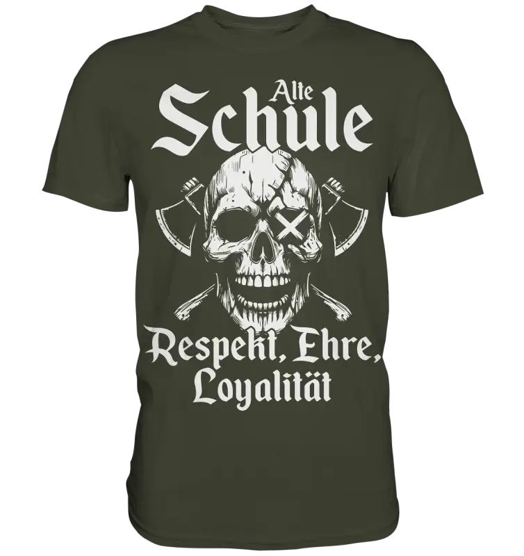 Wikinger T-Shirt Herren – Alte Schule Totenkopf Norse Design