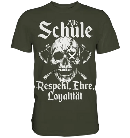 Wikinger T-Shirt Herren – Alte Schule Totenkopf Norse Design