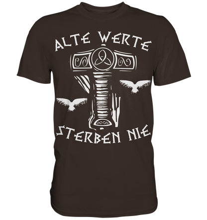 Alte Werte - Herren Shirt - Brown / XS - Unisex-Shirts