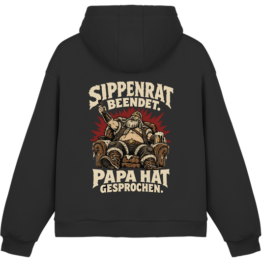 Sippenrat beendet: Papa hat gesprochen Wikinger Hoodie Herren