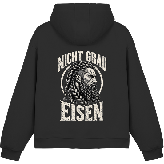 Nicht grau, Eisen Wikinger Hoodie Herren Schwarz