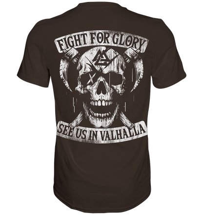See You in Valhalla - Fight for Glory - Wikinger T-Shirt Männer Premium