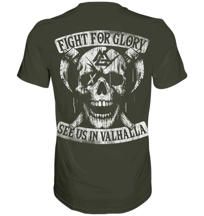 See You in Valhalla - Fight for Glory - Wikinger T-Shirt Männer Premium