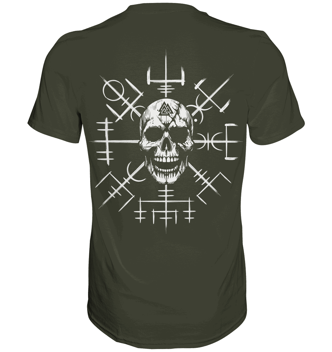 Viking Compass Skull - Mystisches Totenkopf Premium Shirt