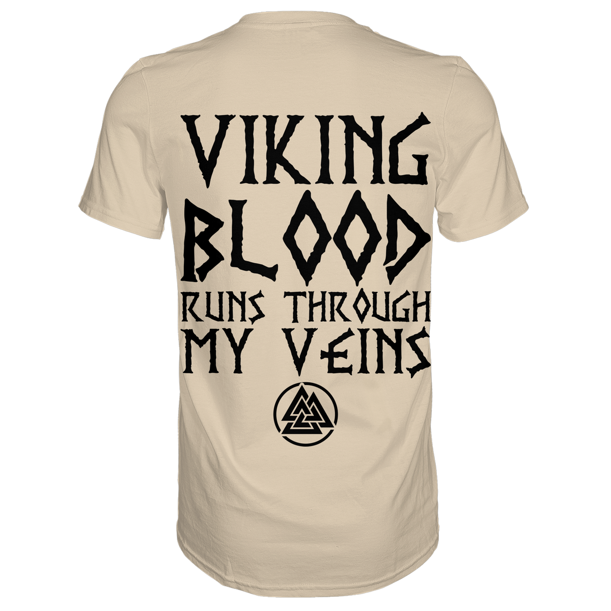 Viking Blood Wikinger Shirt: Viking Blood runs through my veins mit Valknut