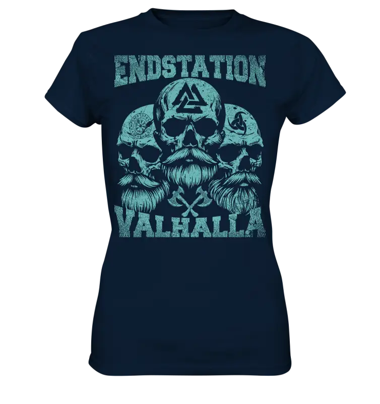 Endstation Valhalla - Damen Shirt - Navy / XS - Lady-Shirts
