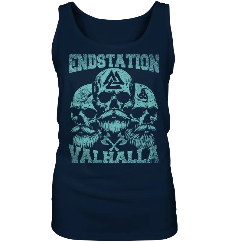 Endstation Valhalla - Damen Tank-Top - Navy / S - Tank-Tops