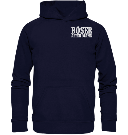 Böser alter Mann Hoodie: lachender Schädel mit Rauschebart auf dem Rücken