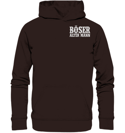 Böser alter Mann Hoodie: lachender Schädel mit Rauschebart auf dem Rücken