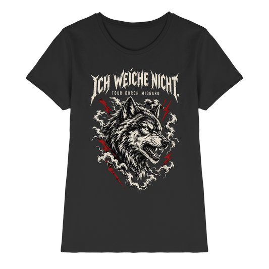 Midgard Wolf Shirt Damen Schwarz