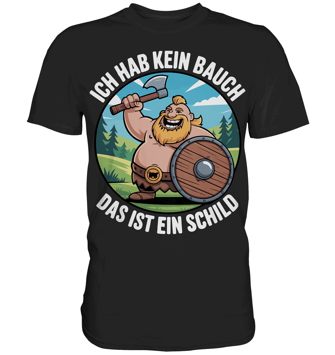 Das ist mein Schild - Wikinger T-Shirt Männer Beschützer Premium