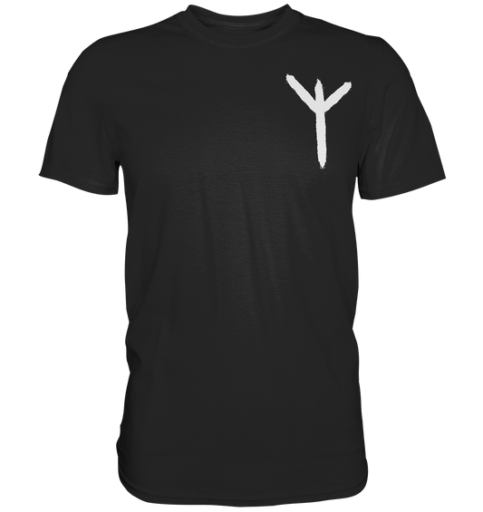 Algiz Rune T-Shirt Herren schwarz – Wikinger-Schutzsymbol Norse Mythologie Design