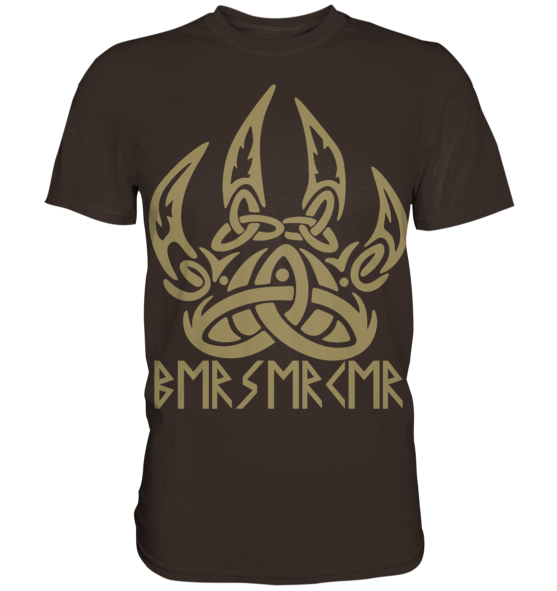 Berserker Wikinger-T-Shirt Herren – Woodcut Motiv schwarzes Design