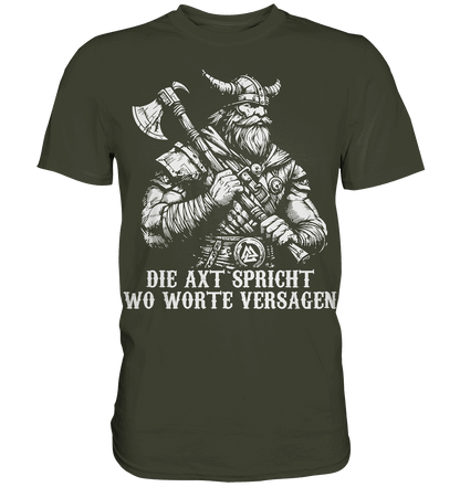 Die Axt spricht - Wikinger T-Shirt Männer Premium