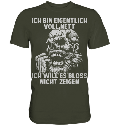 Ich bin eigentlich voll nett! - Selbstironie Premium Shirt