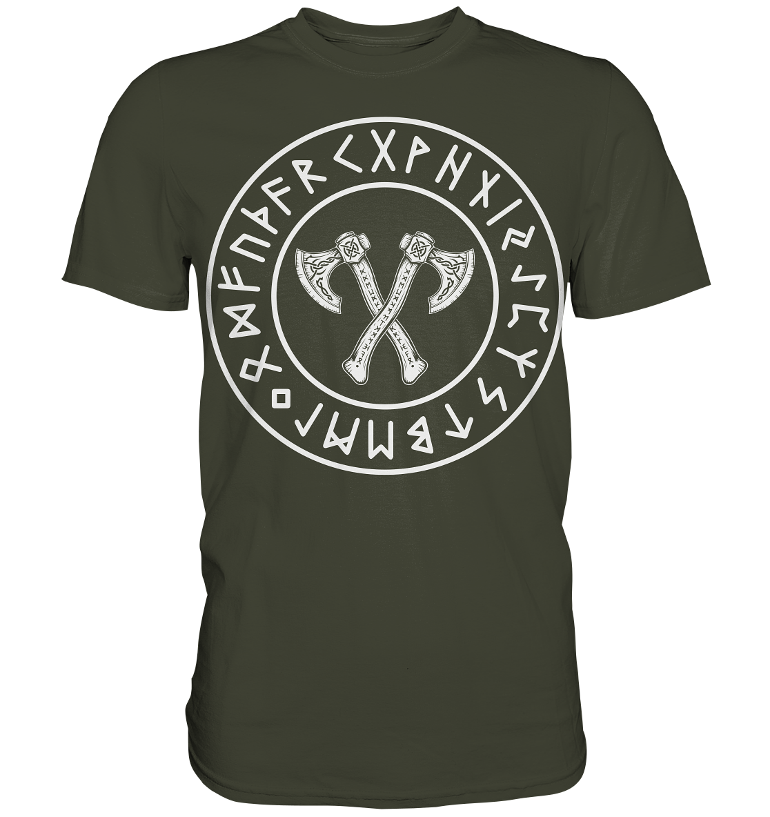 Viking Knotwork Axe - Wikinger T-Shirt Männer Keltische Knoten Premium
