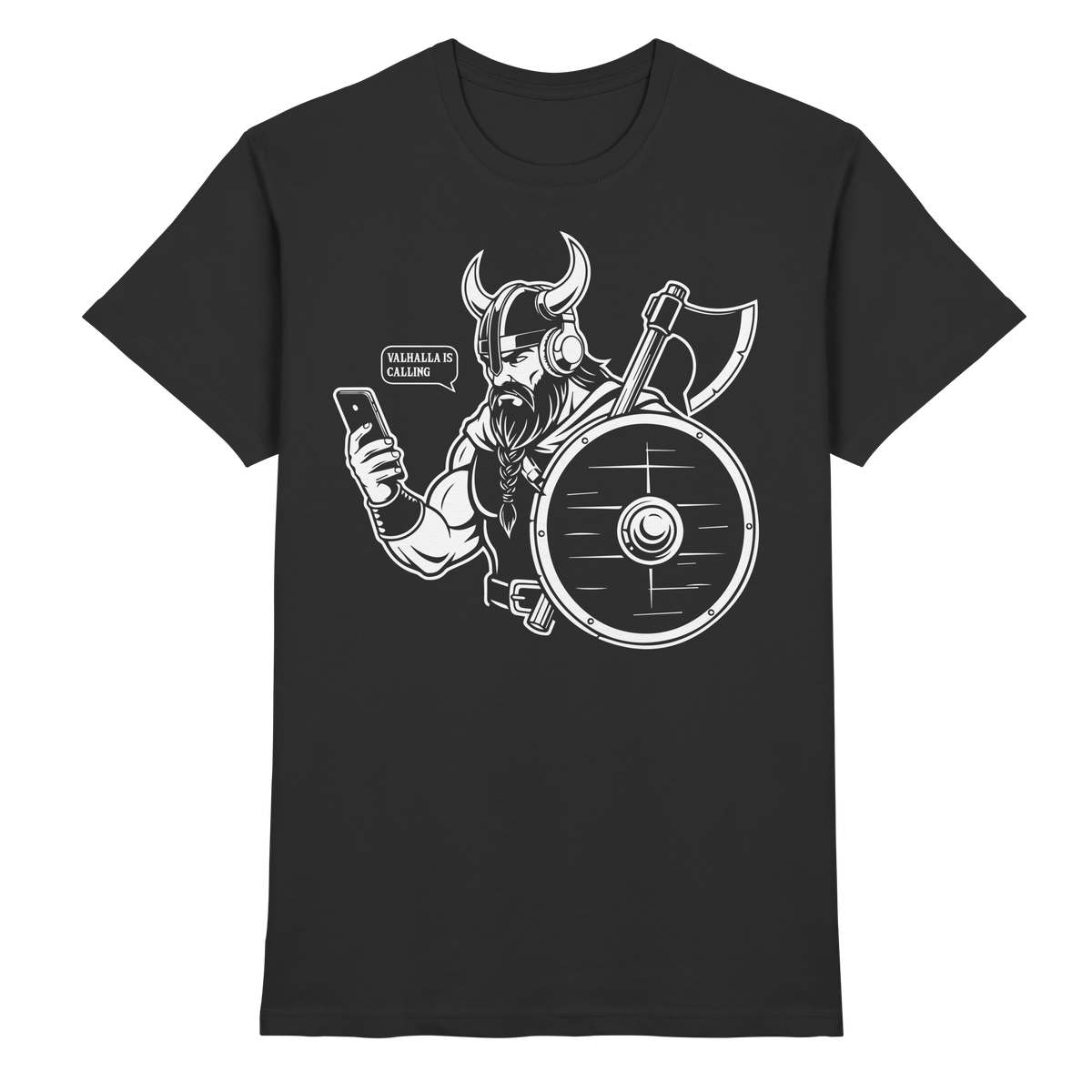 Wer ruft da an – Wikinger T-Shirt Männer Premium Störung