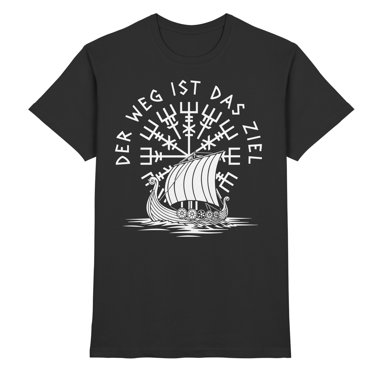 Der Weg ist das Ziel – Wikinger T-Shirt Männer Premium Reise