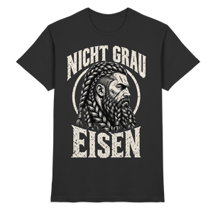 Nicht grau, Eisen Wikinger T-Shirt Herren Schwarz