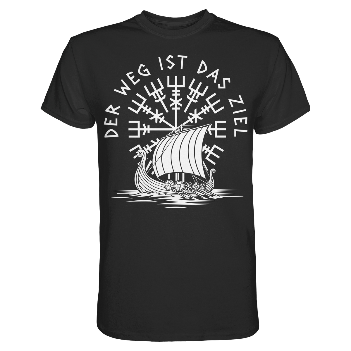 Der Weg ist das Ziel – Wikinger T-Shirt Männer Premium Reise
