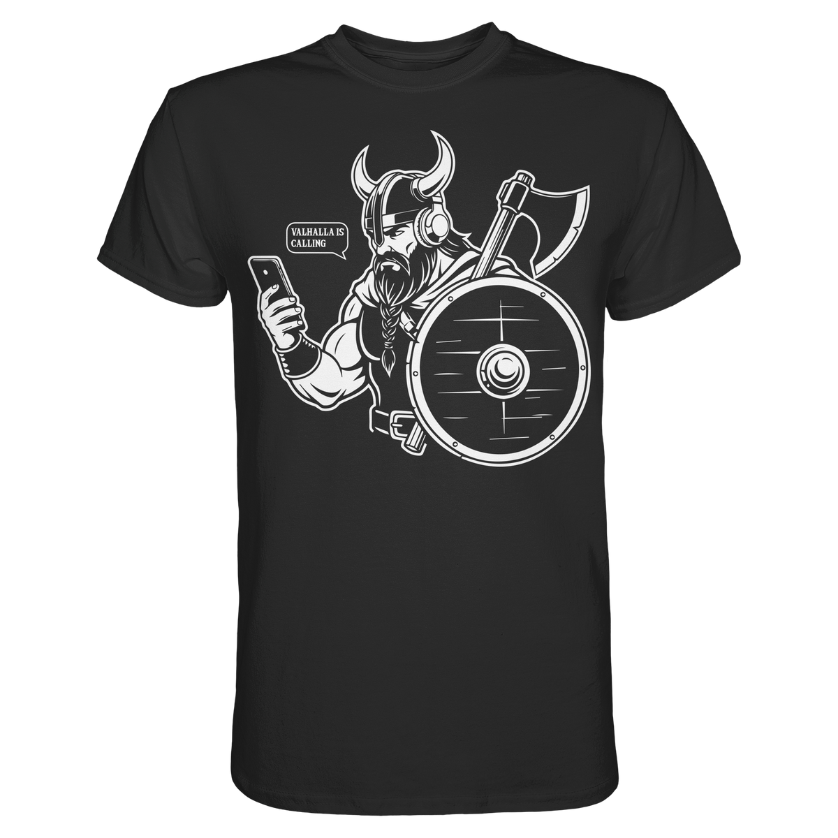 Wer ruft da an – Wikinger T-Shirt Männer Premium Störung
