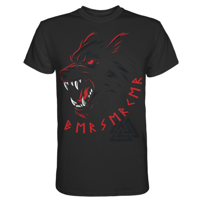 Wikinger T-Shirt Herren schwarz – Berserker Ungezähmt Design