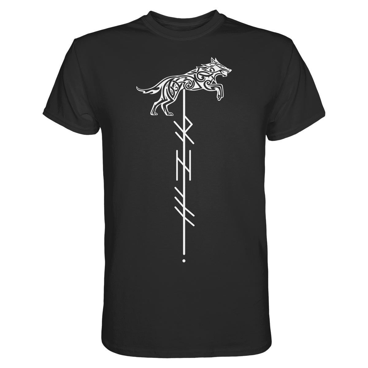 Wolf Rune - Wikinger T-Shirt Männer Premium