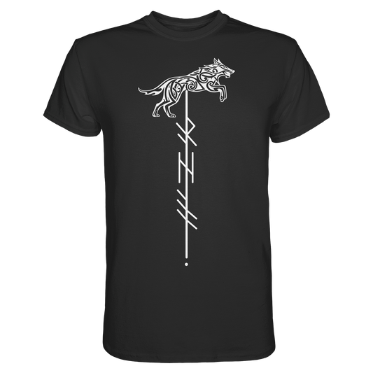 Wolf Rune - Wikinger T-Shirt Männer Premium