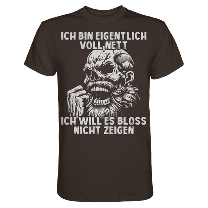 Ich bin eigentlich voll nett! - Selbstironie Premium Shirt