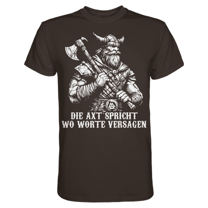 Die Axt spricht - Wikinger T-Shirt Männer Premium