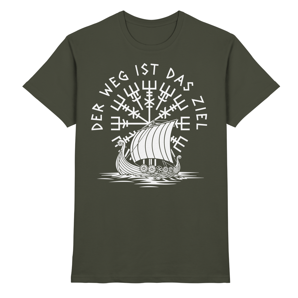 Der Weg ist das Ziel – Wikinger T-Shirt Männer Premium Reise
