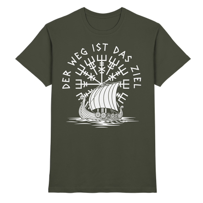Der Weg ist das Ziel – Wikinger T-Shirt Männer Premium Reise