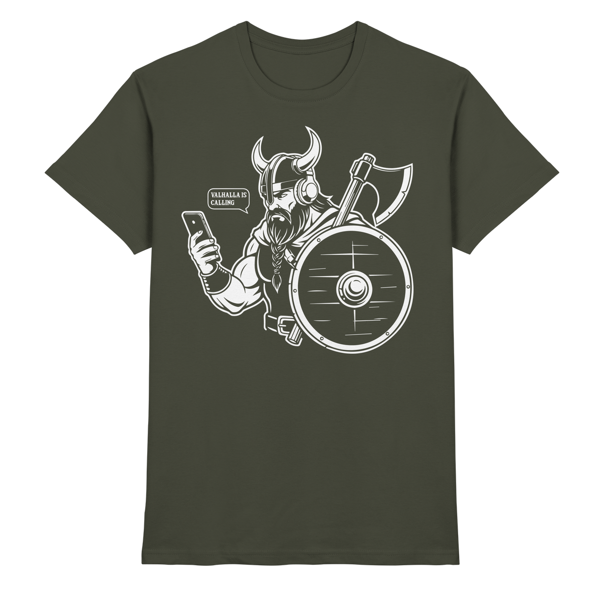 Wer ruft da an – Wikinger T-Shirt Männer Premium Störung