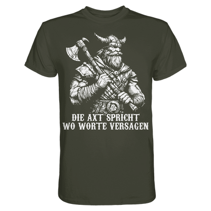 Die Axt spricht - Wikinger T-Shirt Männer Premium