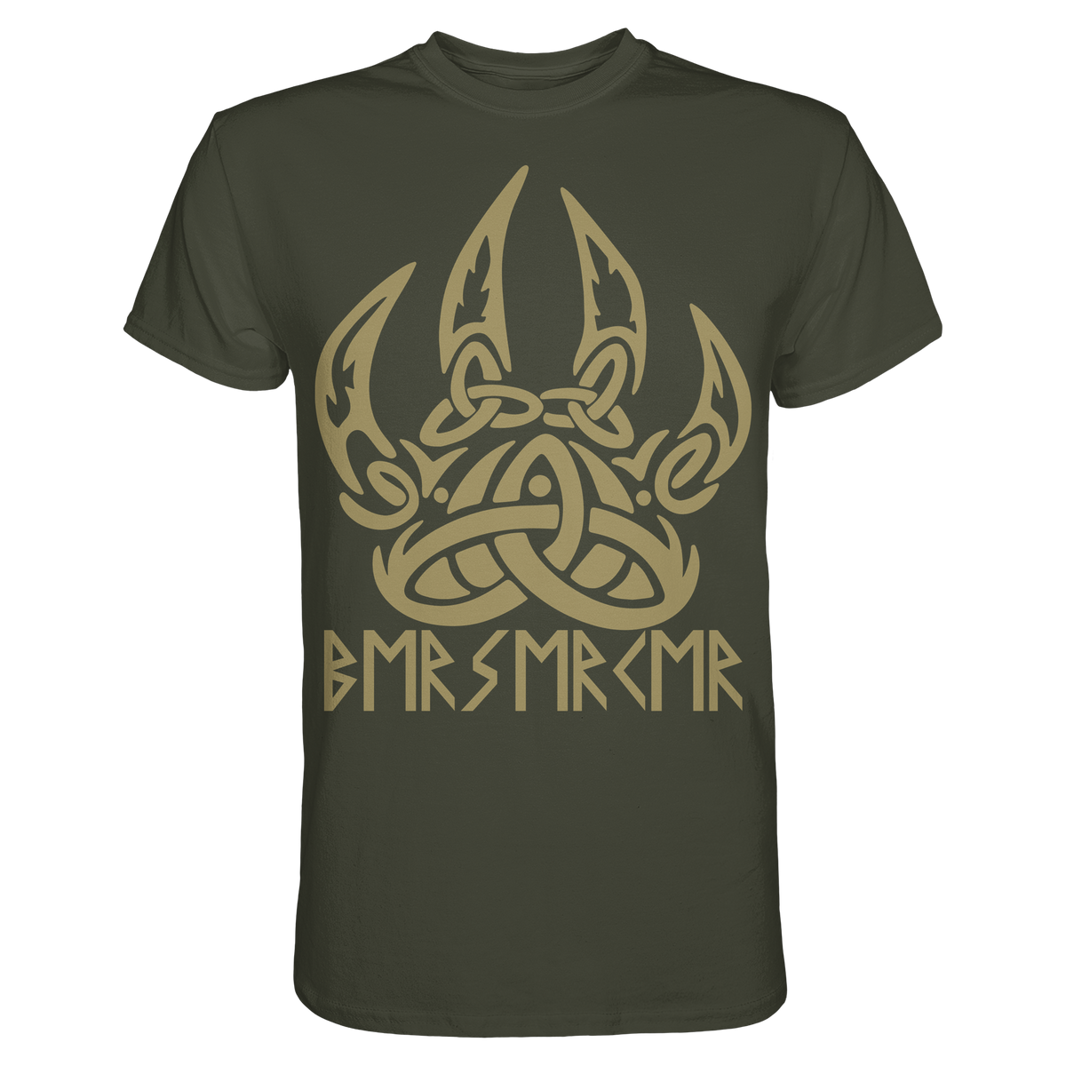 Wikinger T-Shirt Herren – Berserker Ungezähmt Design auf schwarzem Shirt
